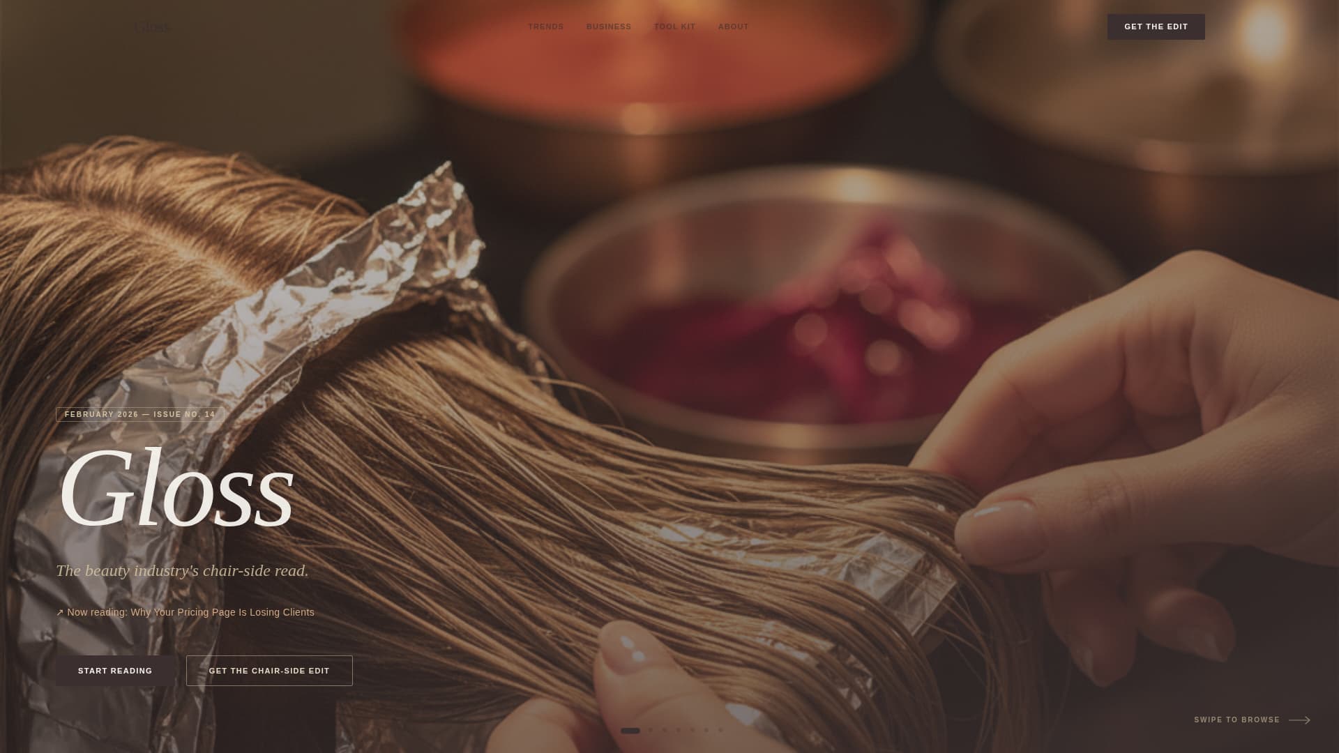 Beauty & Salon Blog & Media Blog Website Template