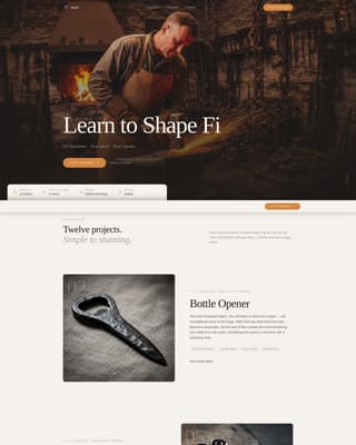 Anvil - Masterful Blacksmithing Landing Page Template