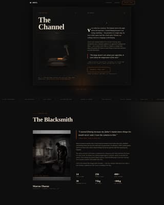 Anvil - Cinematic Blacksmithing Landing Page Template