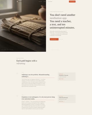 Philosophy & Spirituality Blog Blog Website Template