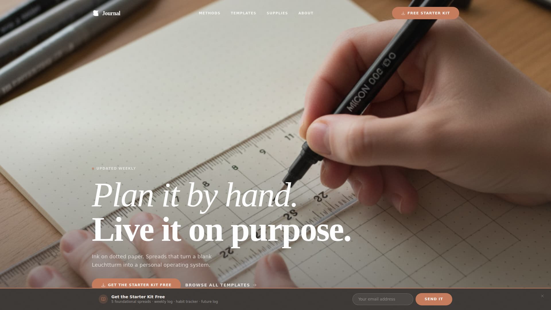 Journal - Elegant Planning Landing Page Template