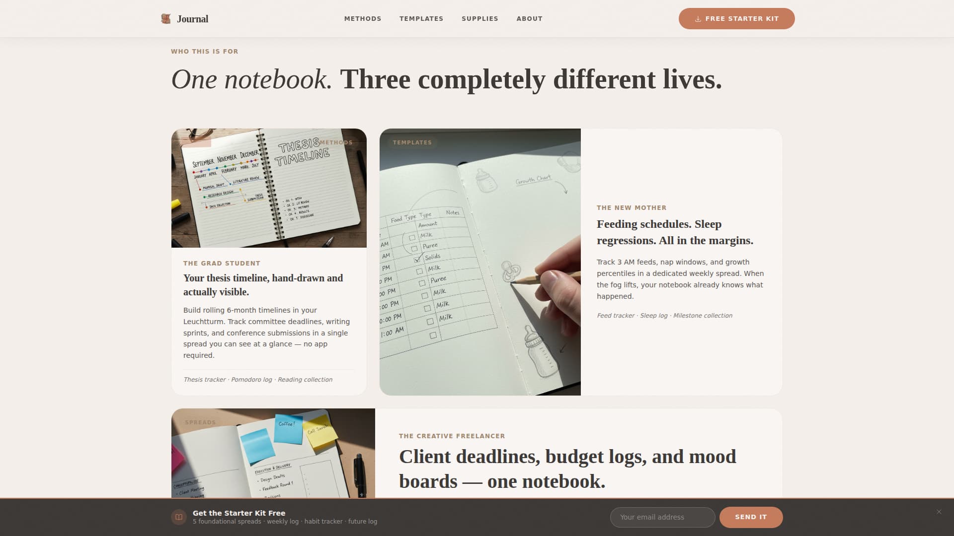 Journal - Elegant Planning Landing Page Template