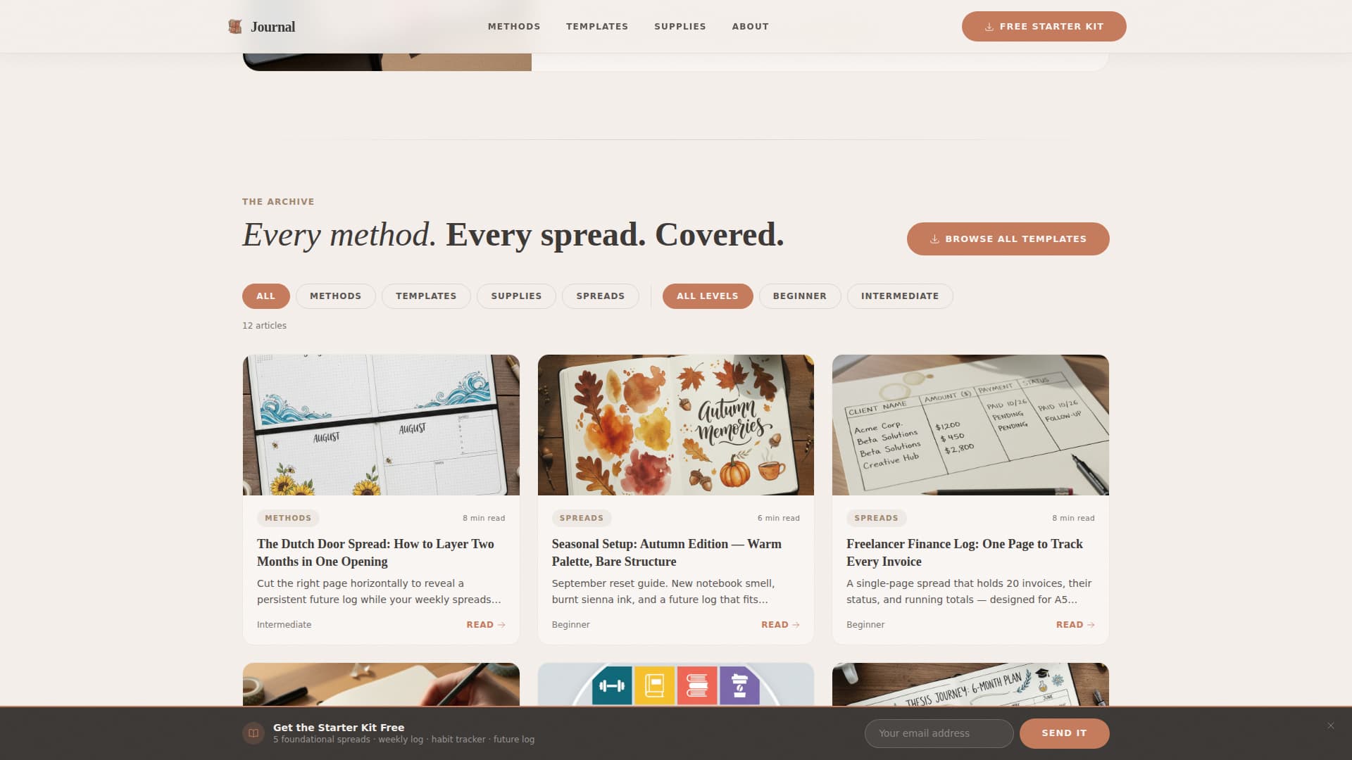 Journal - Elegant Planning Landing Page Template