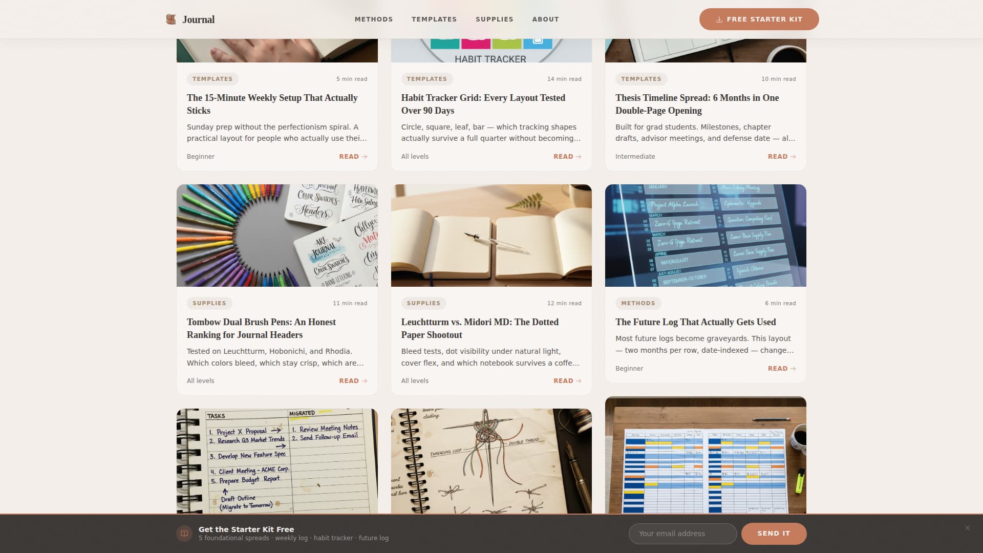 Journal - Elegant Planning Landing Page Template