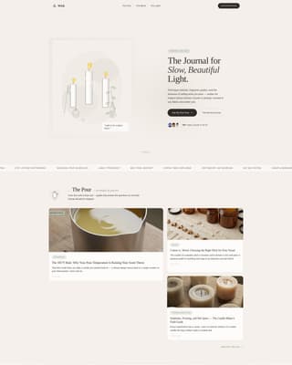 Wick - Artisan Candlemaking Landing Page Template