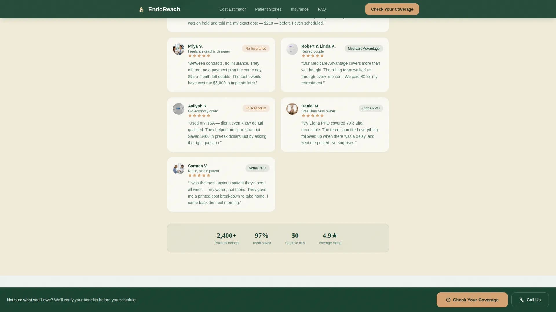 Endodontist Premium Booking Website Template