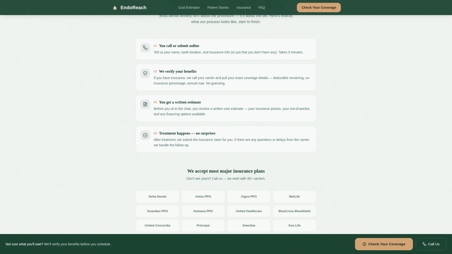 Endodontist Premium Booking Website Template