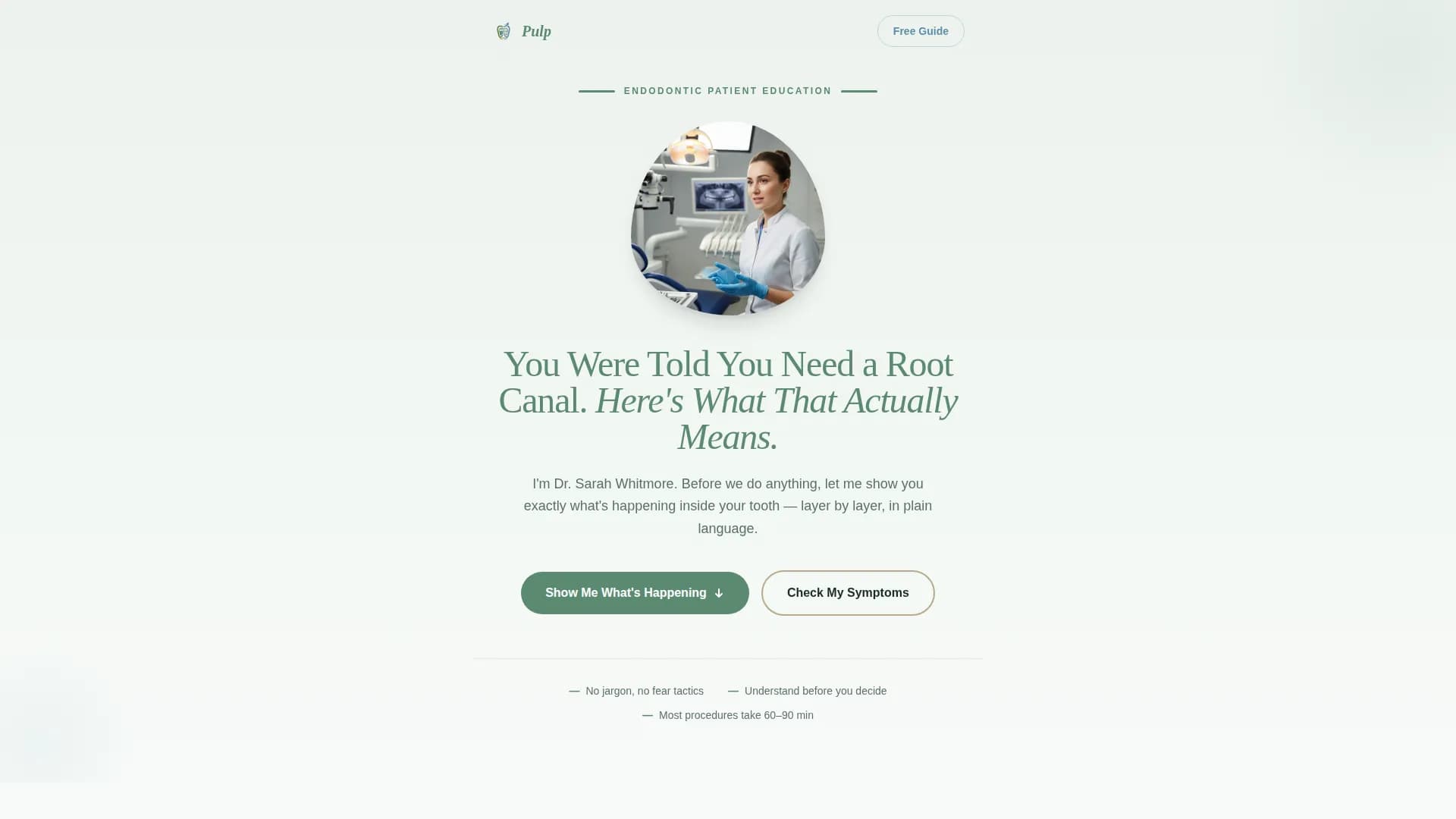 Endodontist Booking Website Template