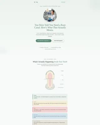 Endodontist Booking Website Template