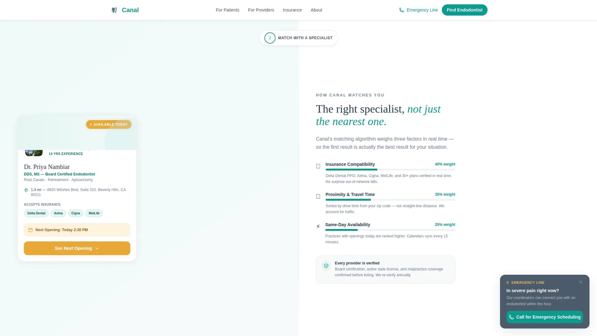Endodontist Advanced Booking Website Template