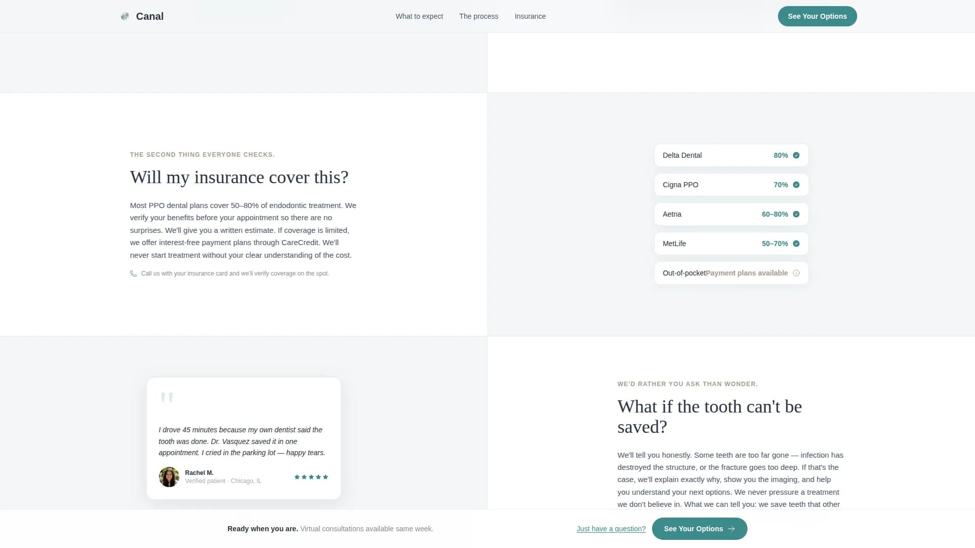 Endodontist Expert Booking Website Template