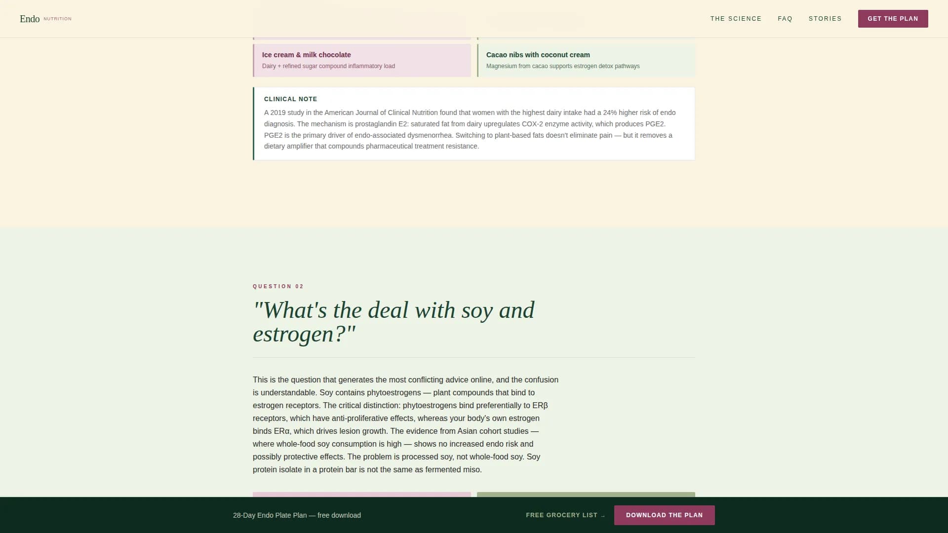 Endometriosis Care FAQ Website Template