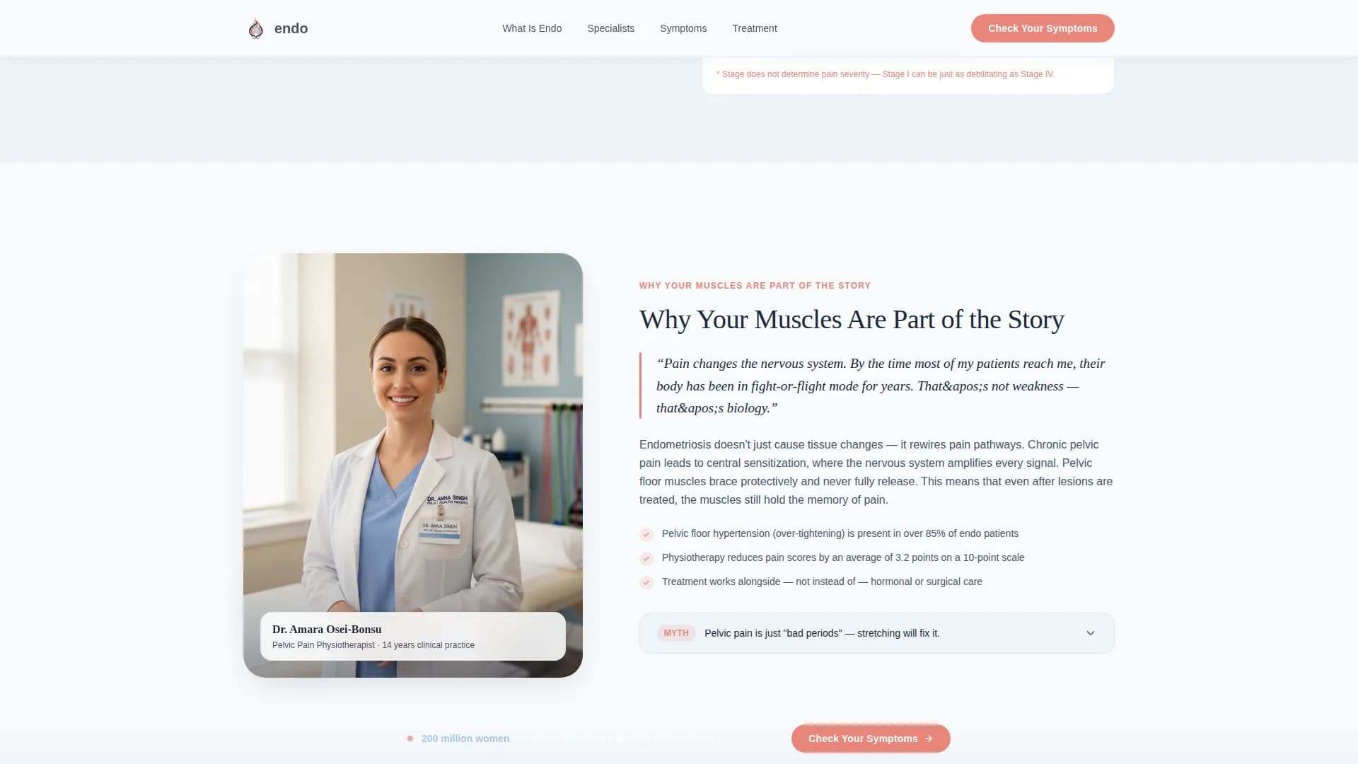 Endometriosis Care Education Website Template