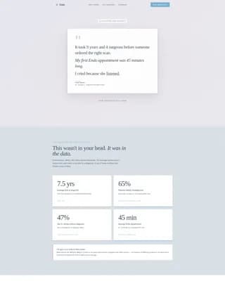 Endometriosis Care Booking Website Template