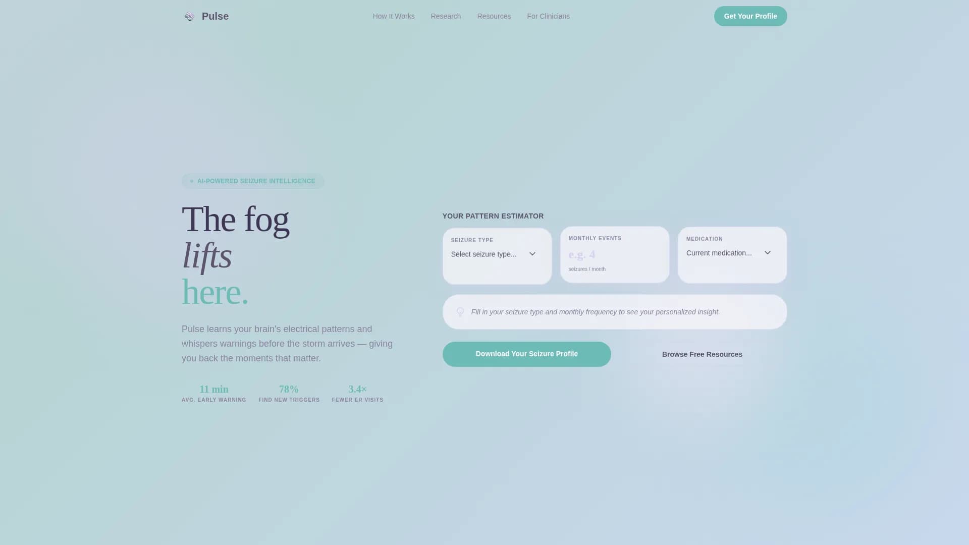 Epilepsy Care Cost Calculator Website Template