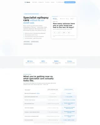Epilepsy Care Booking Website Template