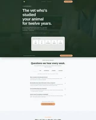 Veterinary & Animal Hospital Specialist Booking Website Template