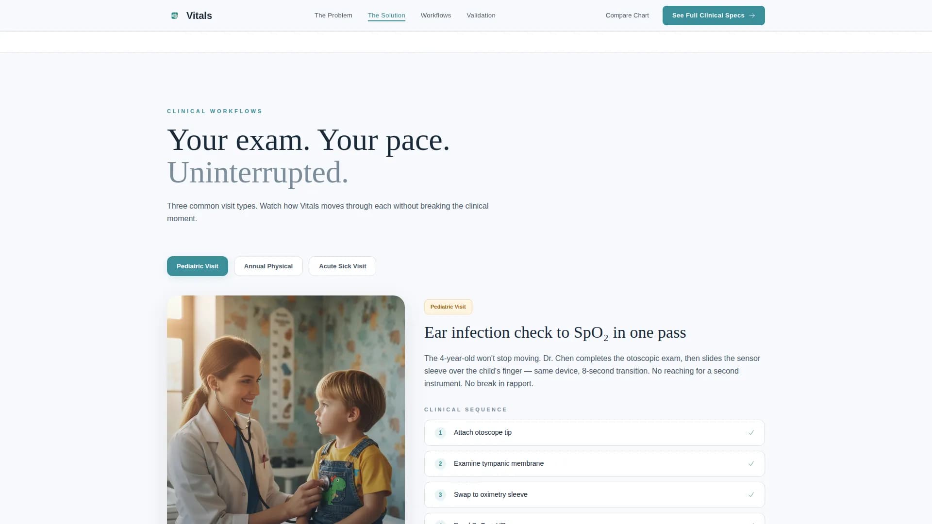 Vitals - Diagnostic Device Landing page Template