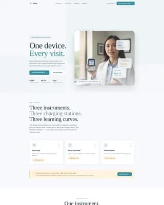 Vitals - Diagnostic Device Landing page Template