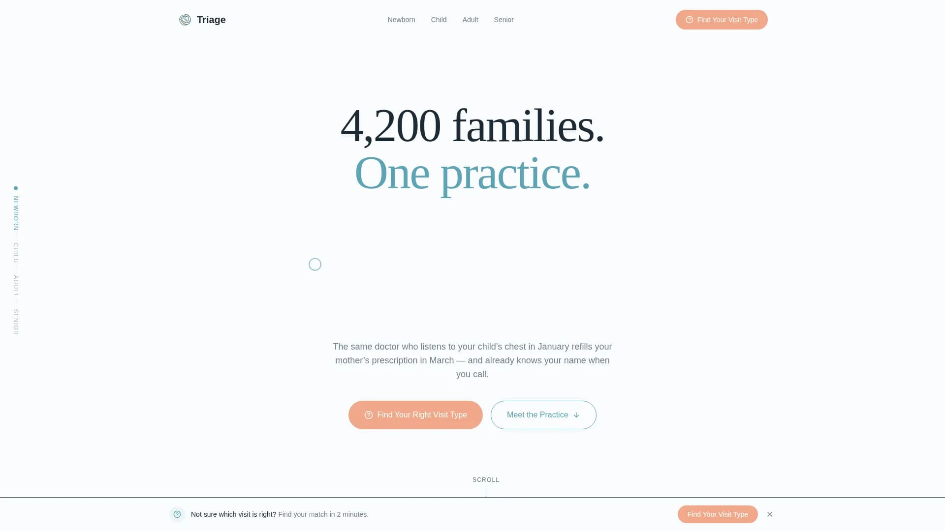 Vitals - Practice Hub Landing page Template