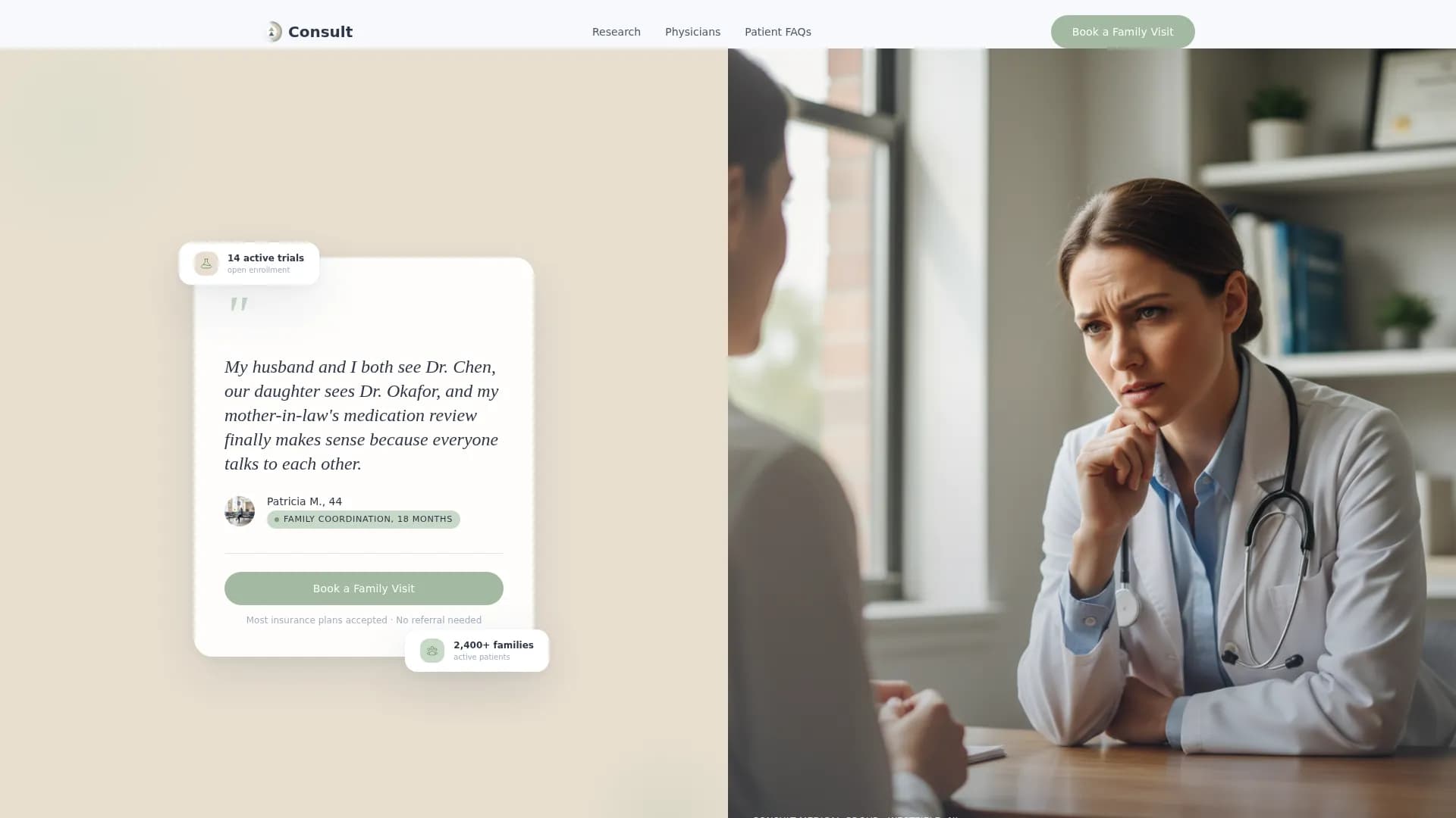 Vitals - Research Center Landing page Template