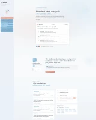 Rounds - Support Community Landing page Template