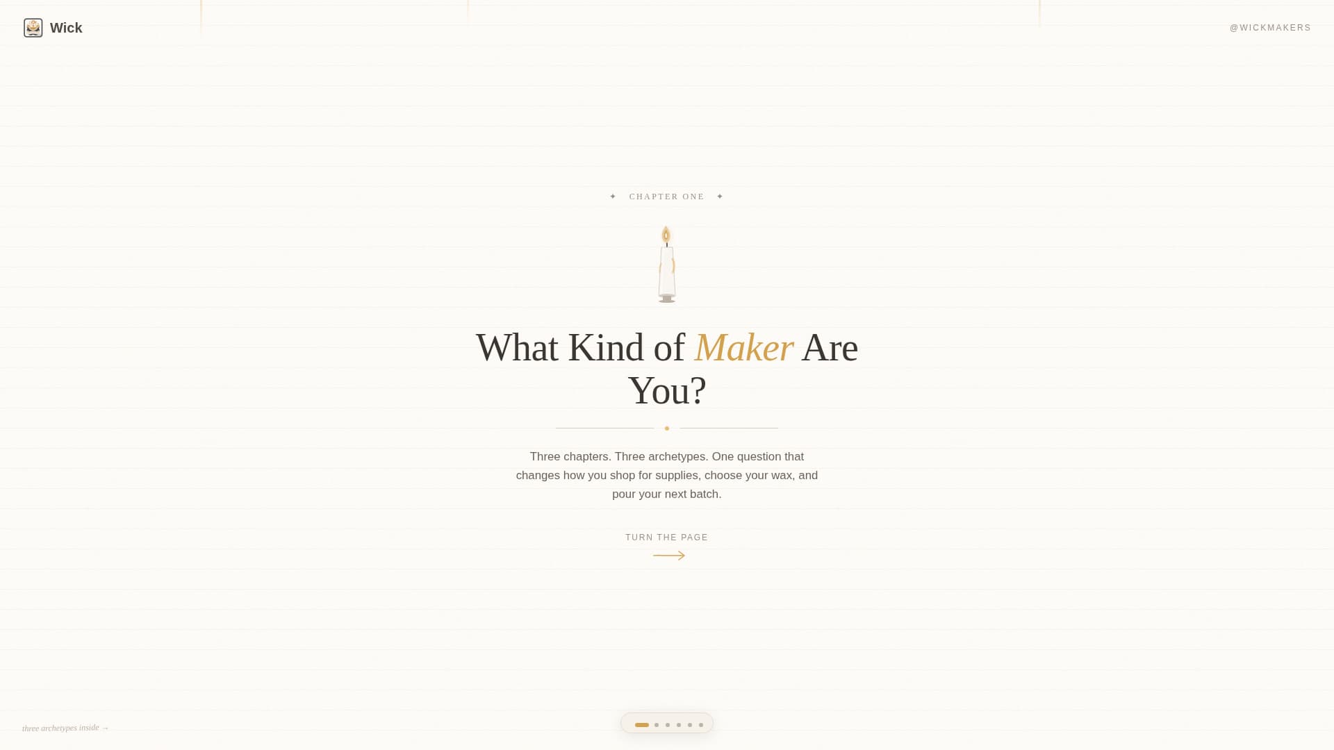 Wick - Artisan Candlemaking Landing Page Template