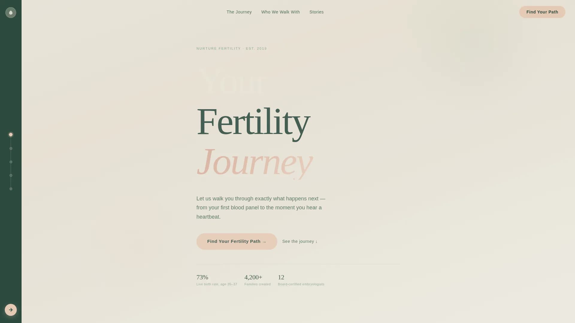 Nurture - Fertility Clinic Landing page Template
