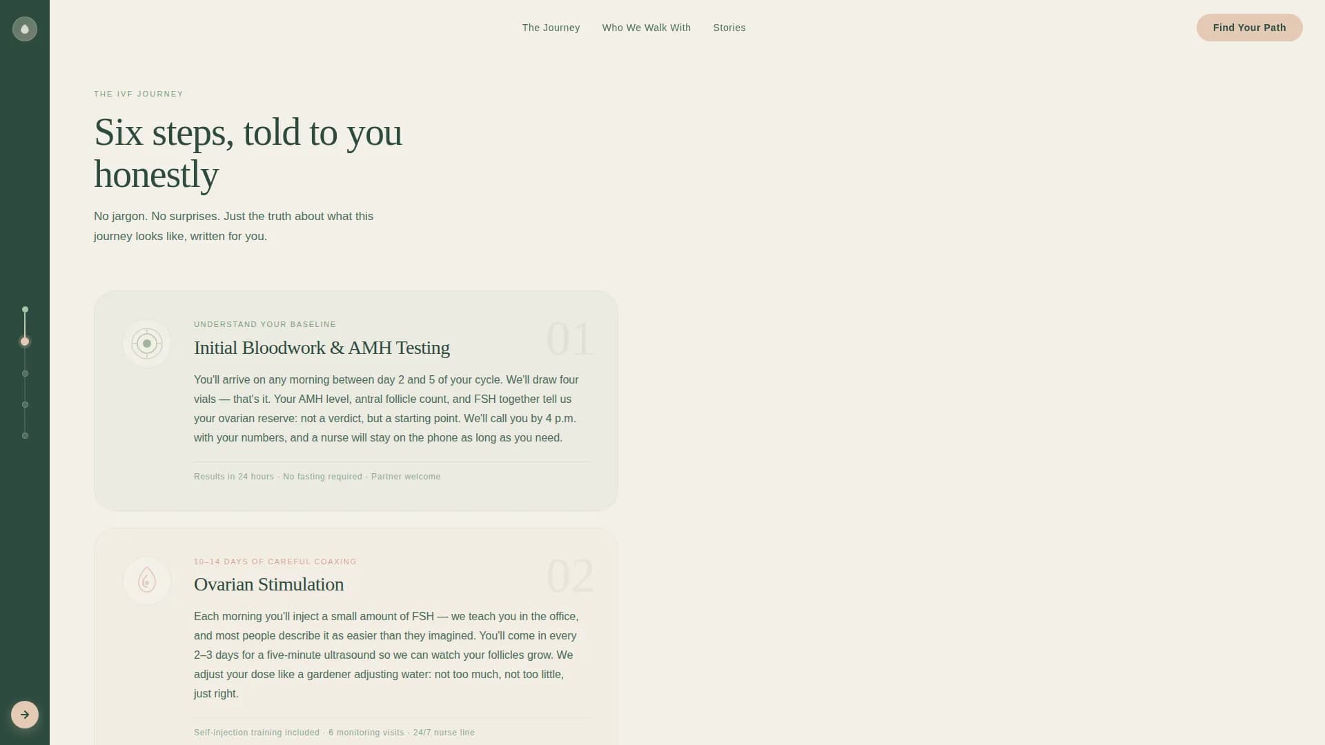 Nurture - Fertility Clinic Landing page Template