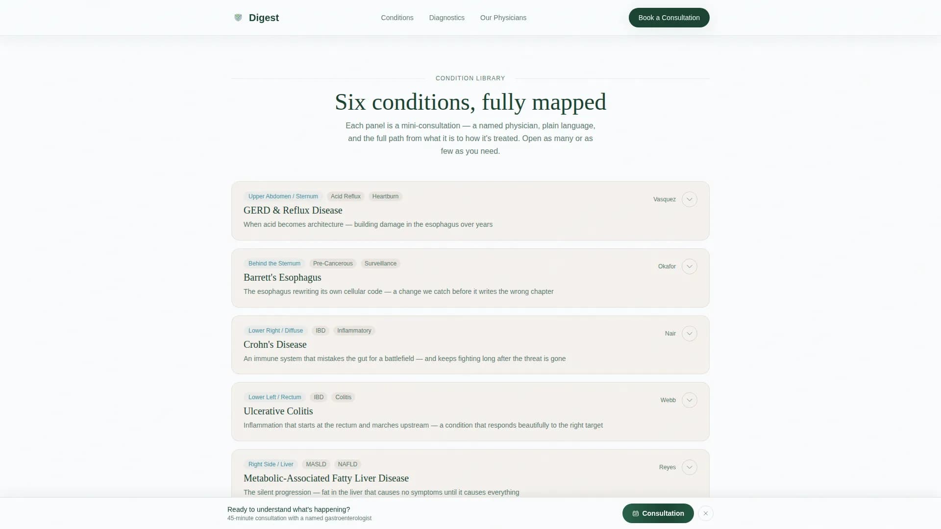 Digest - Gastroenterology Landing page Template