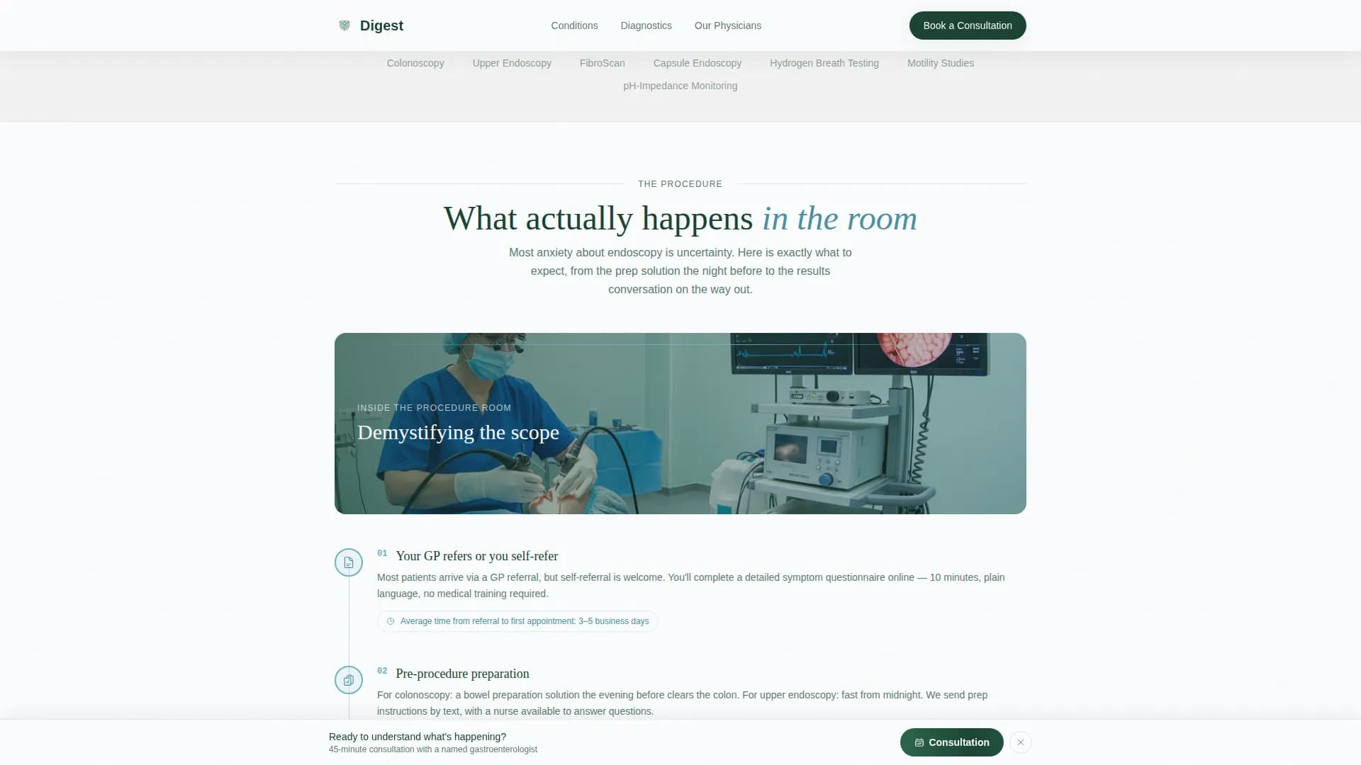 Digest - Gastroenterology Landing page Template