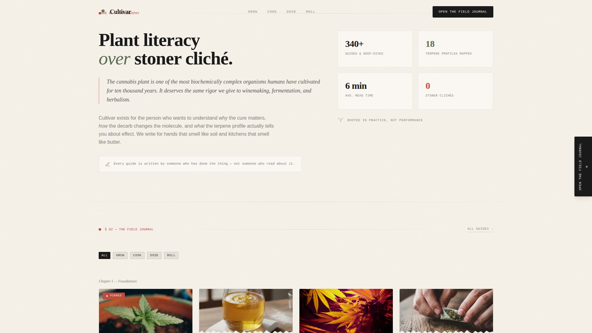 Cannabis Blog & Media Specialist Blog Website Template