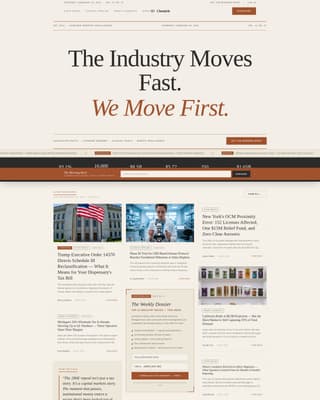 Cannabis Blog & Media Blog Website Template