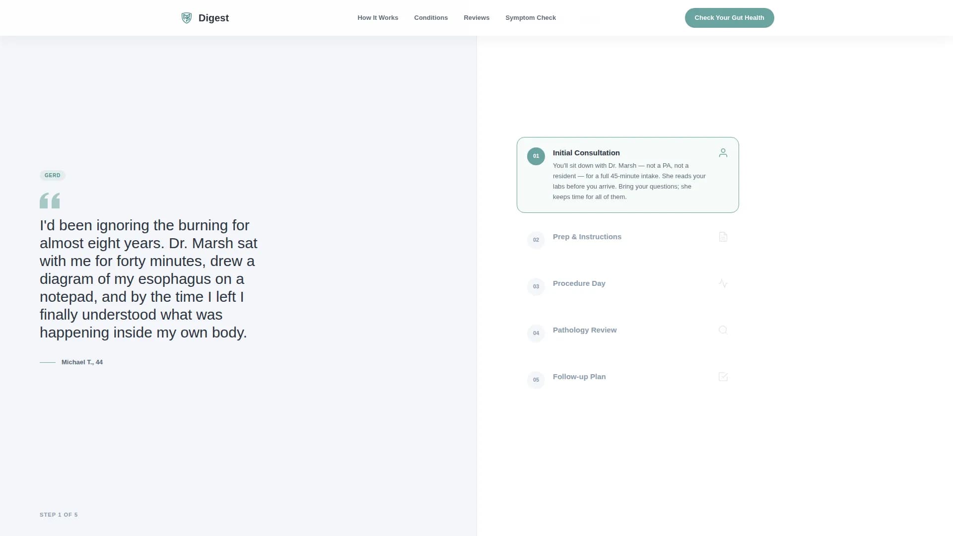 Digest - Practice Consultation Landing page Template