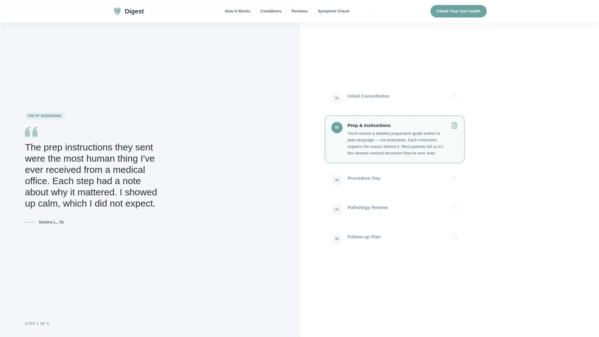 Digest - Practice Consultation Landing page Template