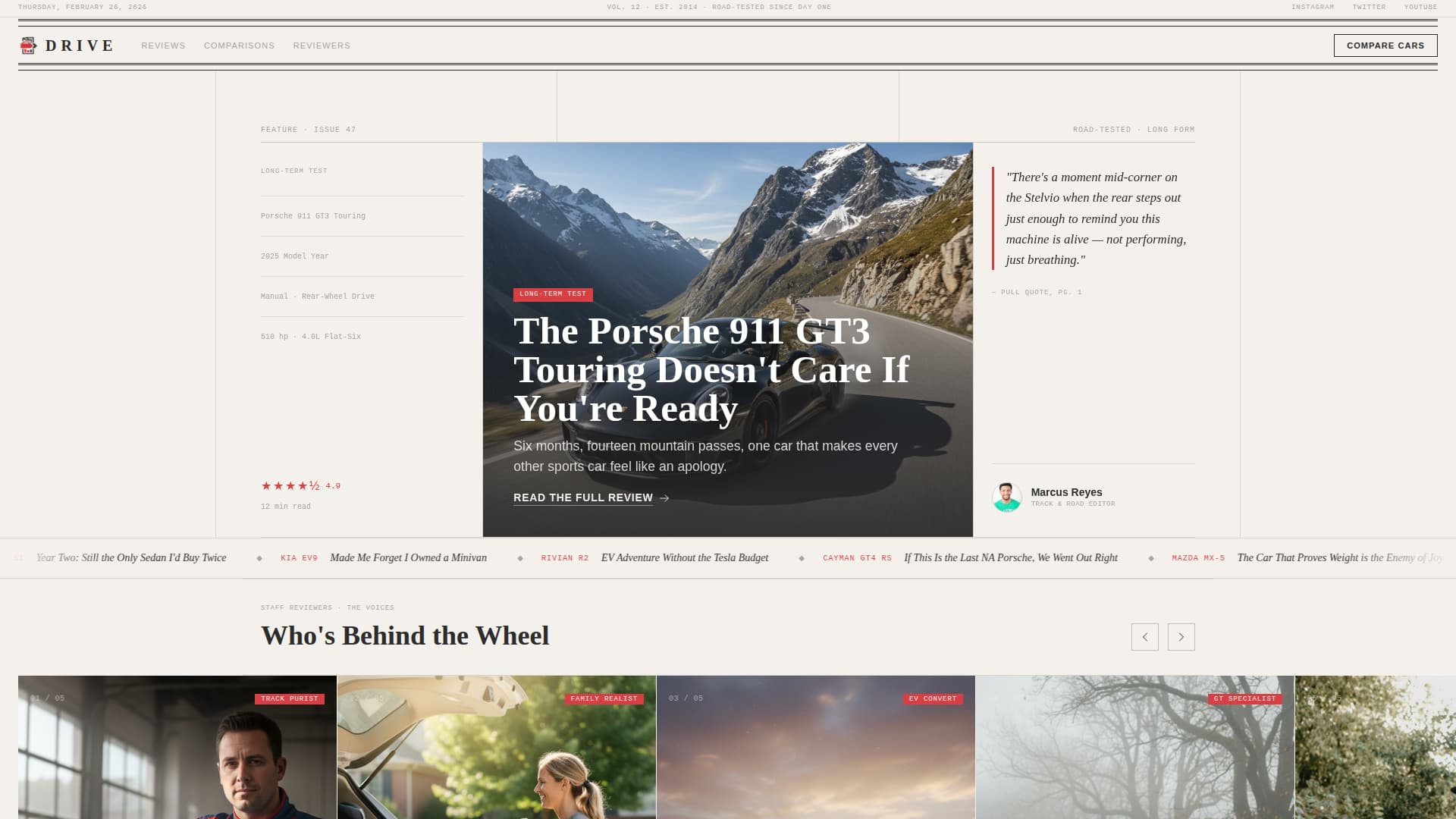Auto & Mobility Blog Reviews Website Template