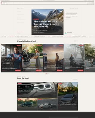Auto & Mobility Blog Reviews Website Template