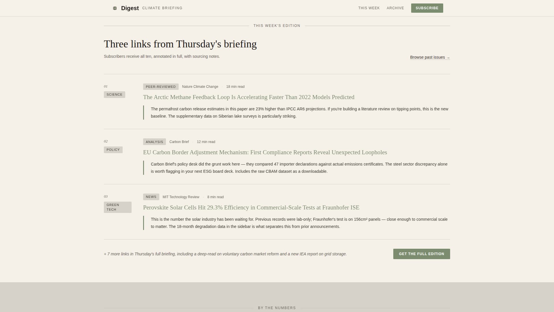 Climate & Sustainability Newsletter Advanced Blog Website Template
