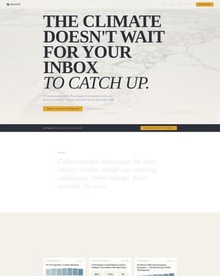 Climate & Sustainability Newsletter Pre-Launch Website Template