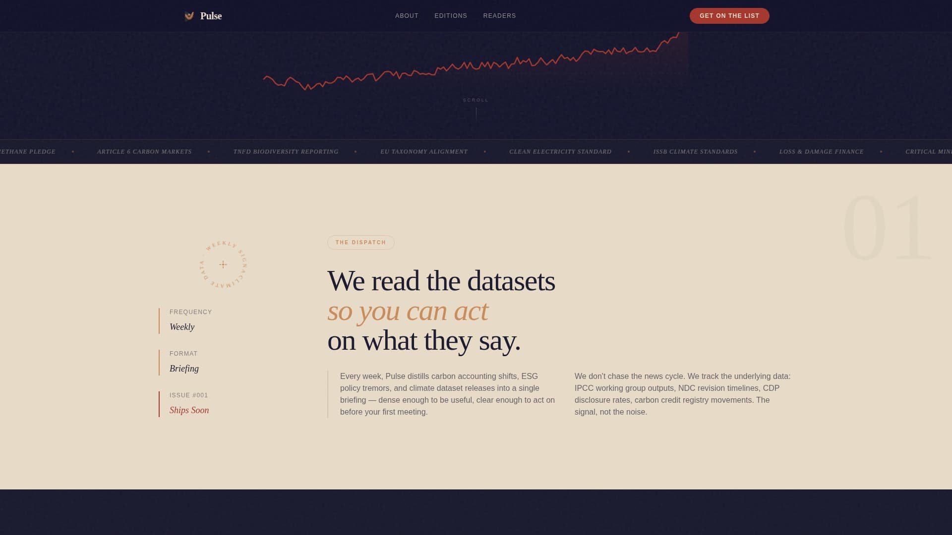 Climate & Sustainability Newsletter Pre-Launch Website Template