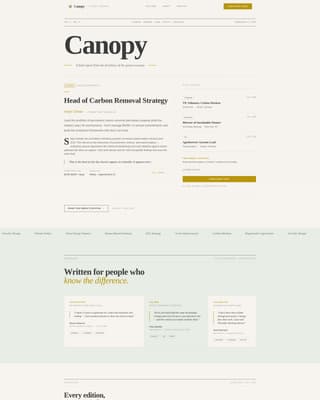 Climate & Sustainability Newsletter Blog Website Template