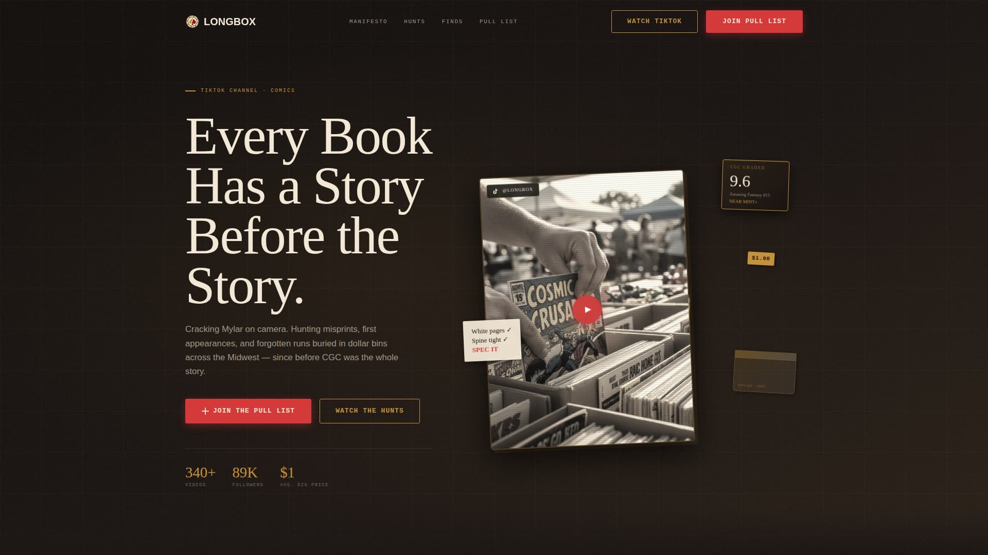 Longbox - Cinematic Comiccollecting Landing Page Template
