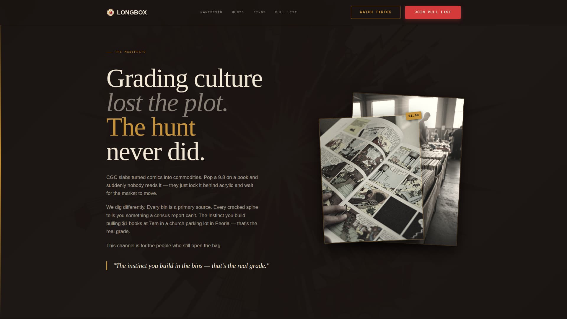 Longbox - Cinematic Comiccollecting Landing Page Template