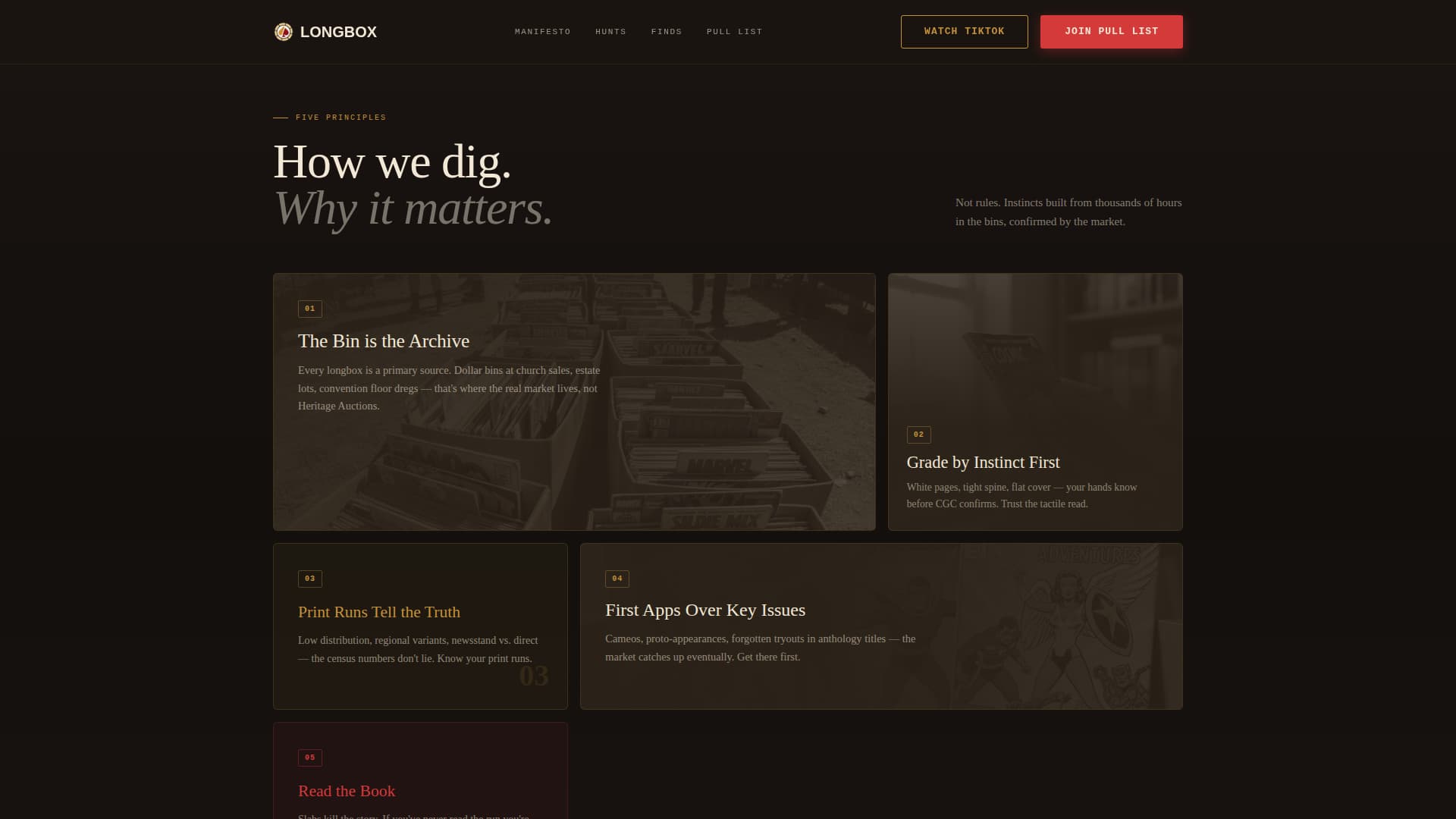 Longbox - Cinematic Comiccollecting Landing Page Template