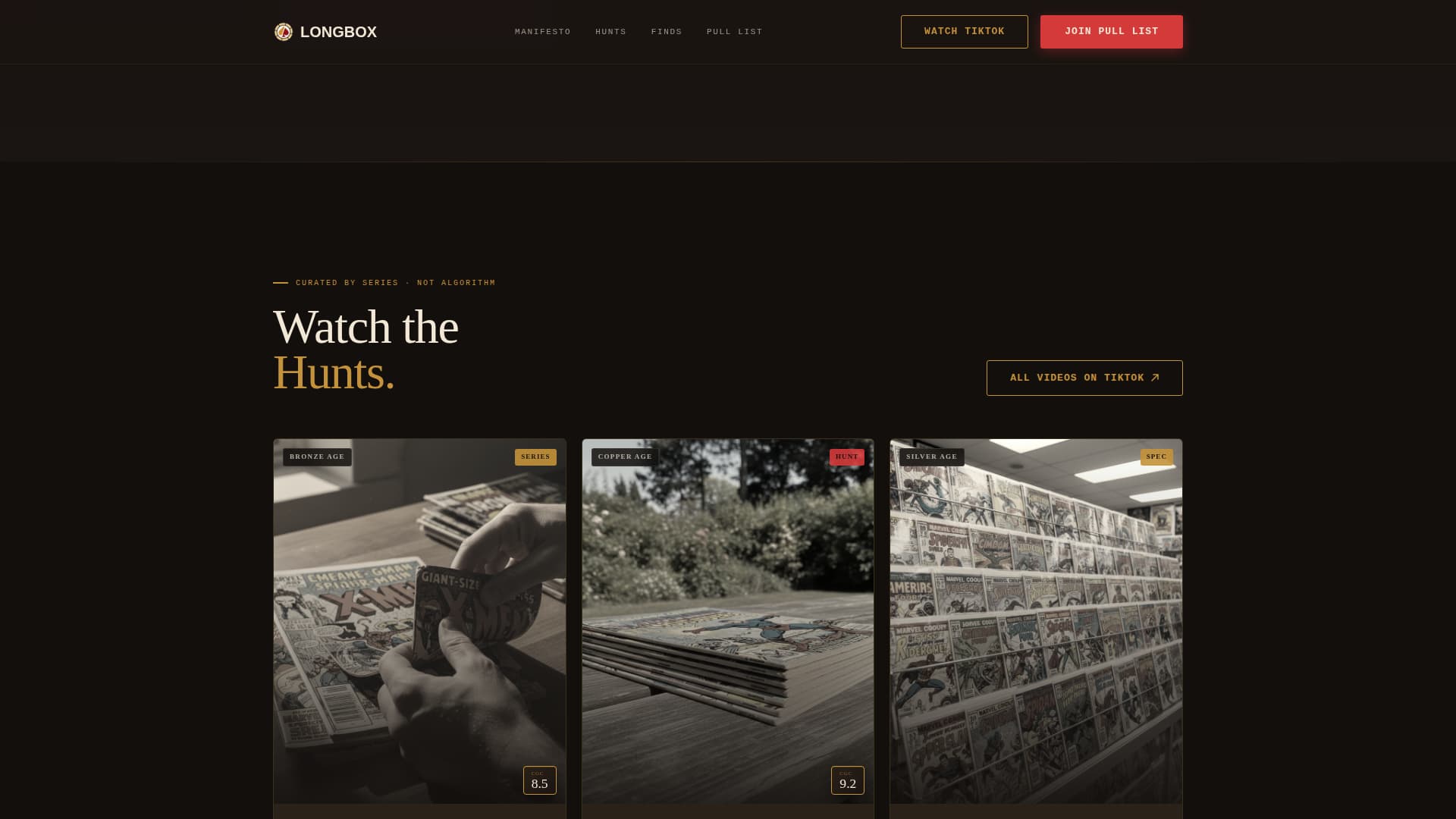 Longbox - Cinematic Comiccollecting Landing Page Template