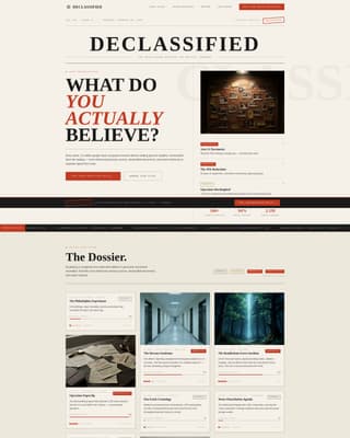 Conspiracy Theory Analysis Content Specialist Blog Website Template