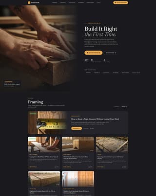 Construction Blog & Media Specialist Blog Website Template