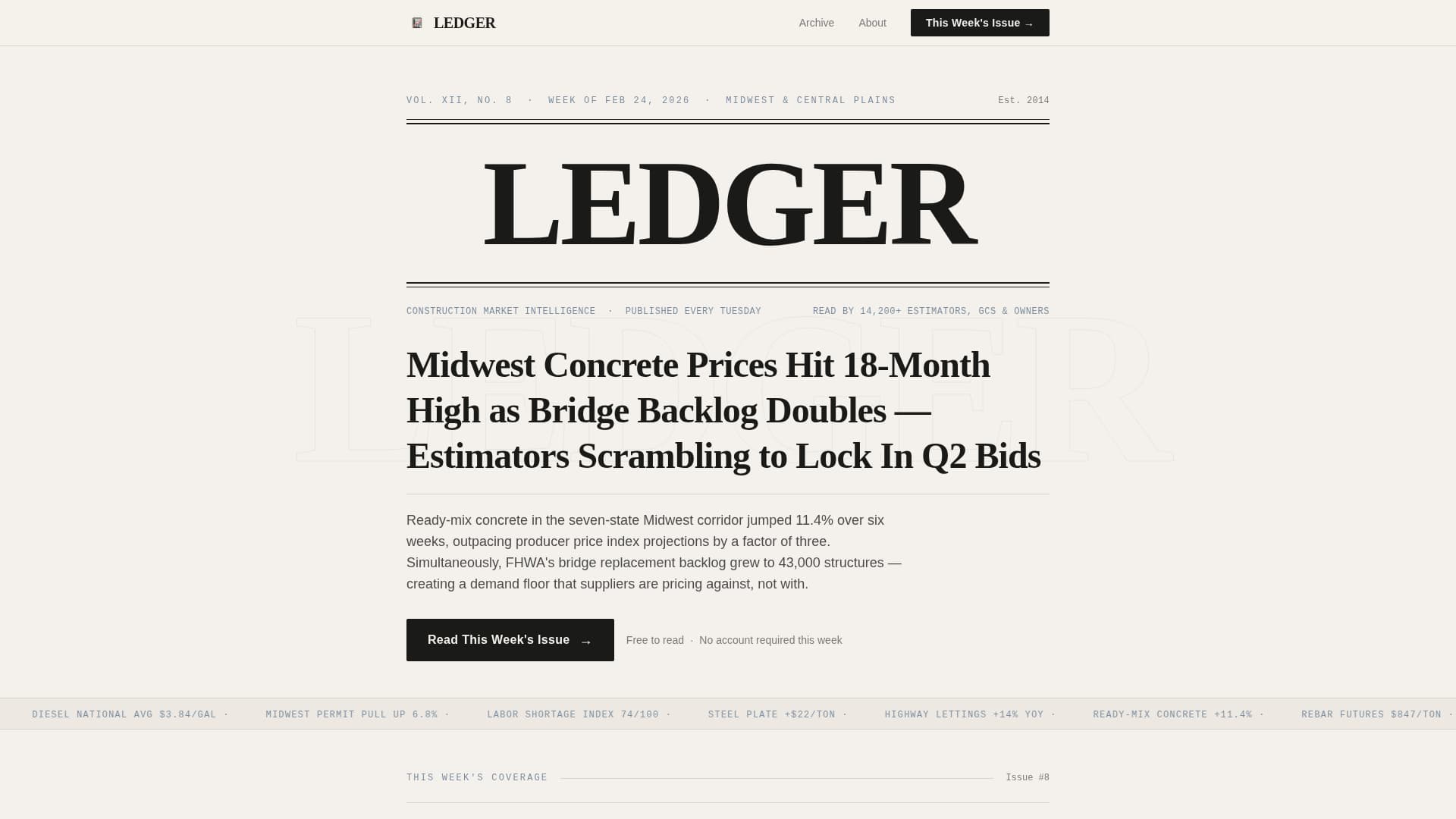 Construction Blog & Media Blog Website Template