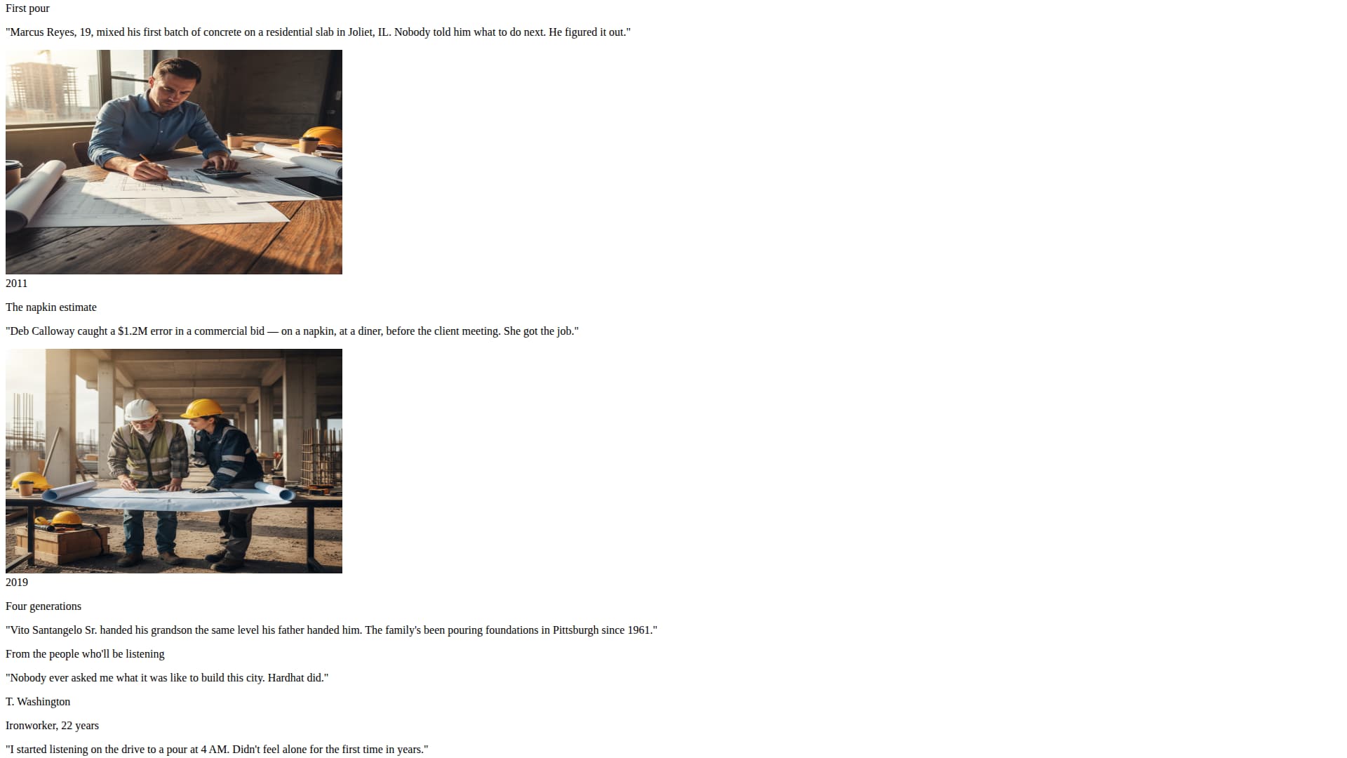 Construction Blog & Media Booking Website Template