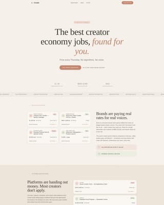 Creator Economy Newsletter Advanced Blog Website Template